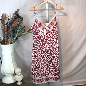 NWT spaghetti strap Ann Taylor dress red floral